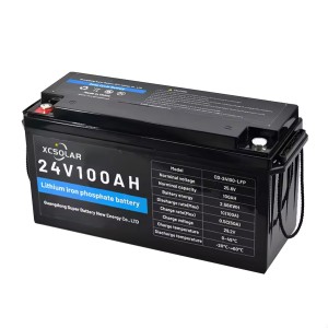 XCSOLAR 25.6V 100AH ​​Lithium iron Phosphate Battery