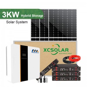 Sistemas de energía solar completos de almacenamiento híbrido de 3KW