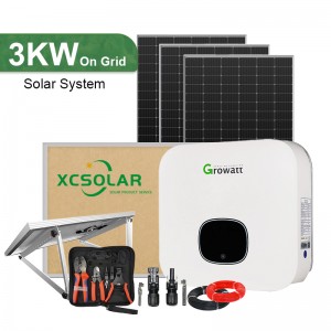 Systèmes d'alimentation solaire complets sur réseau 3KW